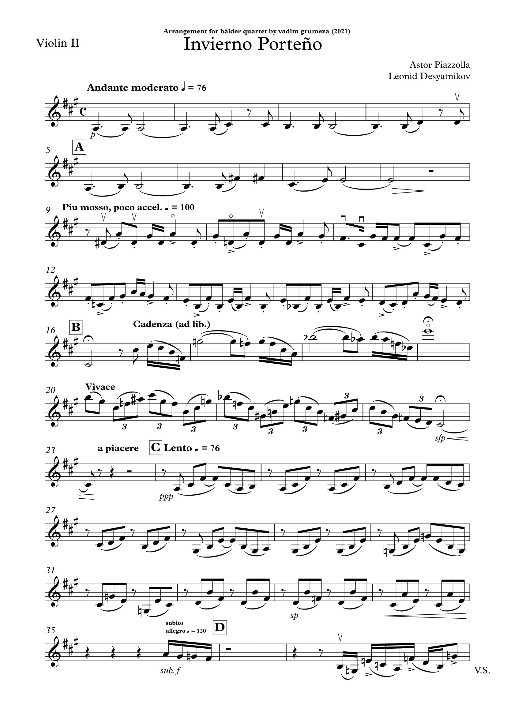 Astor Piazzolla - Invierno Porteño sample